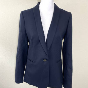 J. Crew Parke Blazer Jacket Wool Navy Blue Size 2